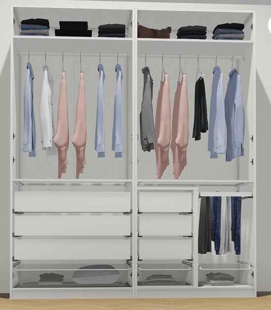 Zeer nette IKEA Hasvik kledingkast schuifdeur, glanzend wit, Ophalen, 200 cm of meer, 150 tot 200 cm, Zo goed als nieuw
