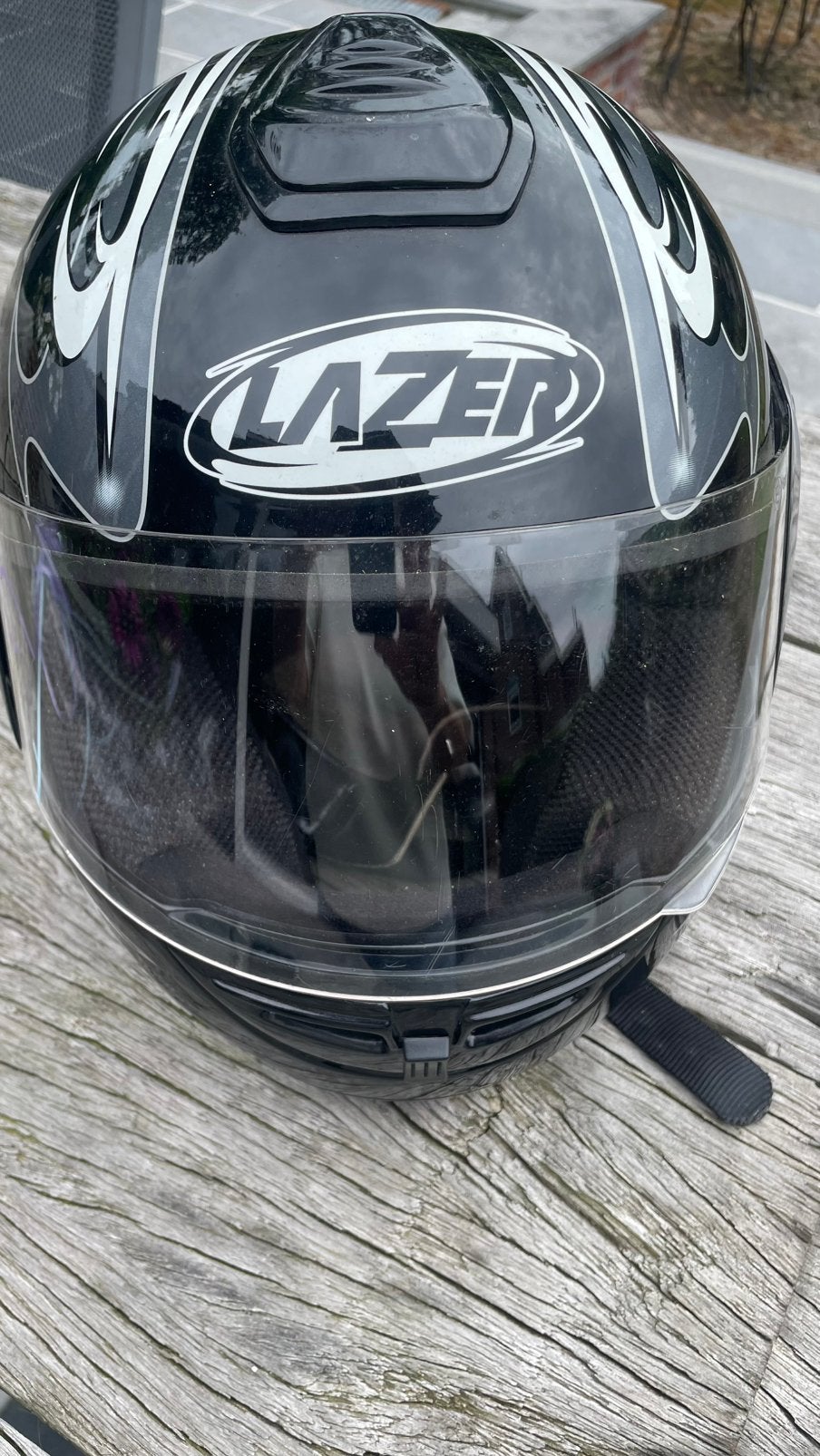 Lazer Integraalhelm Zwart/Wit - Maat L, Lazer, Ophalen of Verzenden, Integraalhelm, Dames
