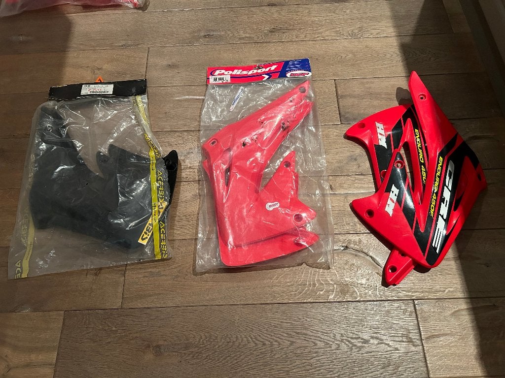 Radiator kappen rood of zwart Honda CRF 450 02-04, Ophalen of Verzenden