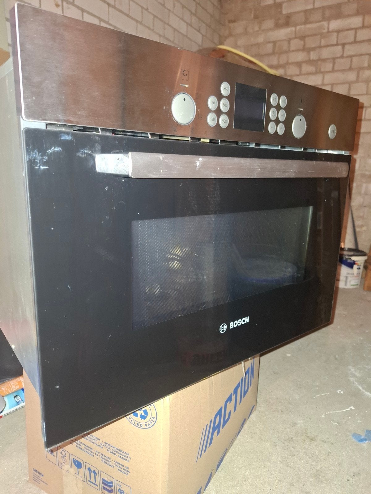 Bosch Inbouw Combimagnetron HBC84H501/36, Witgoed en Apparatuur, Ophalen, Gebruikt, Hete lucht, Inbouw