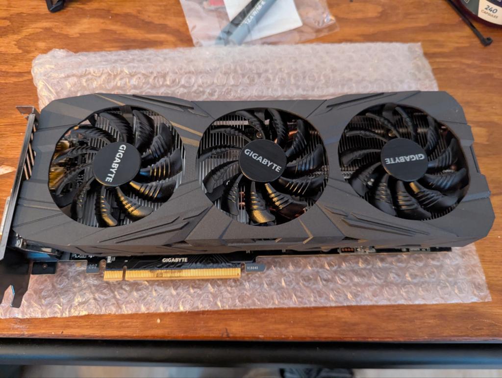 GTX 1080 grafische kaart GIGABYTE 8GB, PCI-Express 3, Gebruikt, HDMI, Ophalen of Verzenden