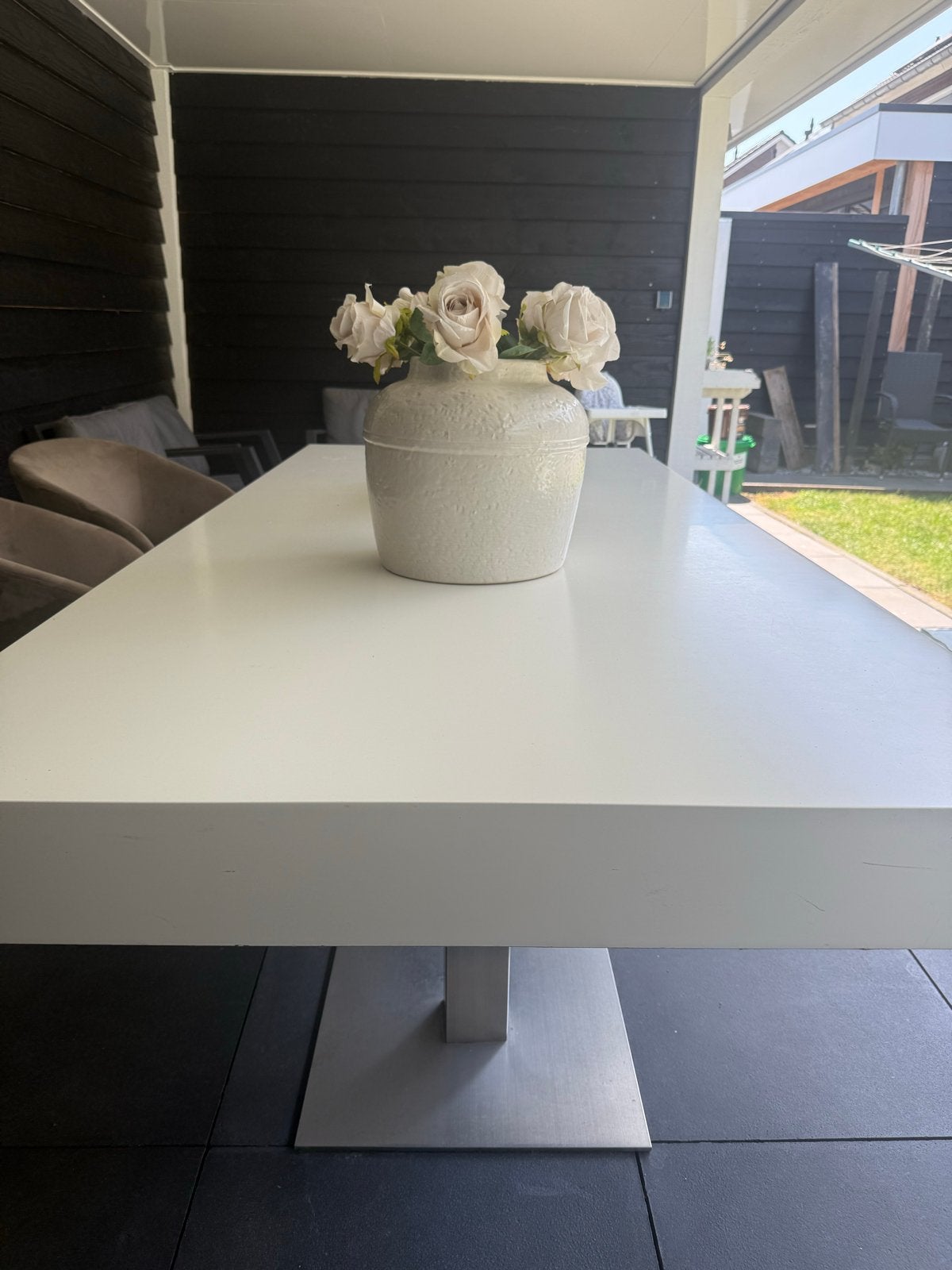 Grote Eettafel voor Binnen en Buiten - 220x100x77 cm, Ophalen, Gebruikt, 100 tot 150 cm, 200 cm of meer