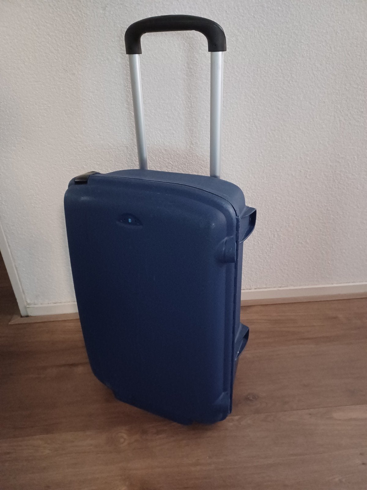 Samsonite koffer  - Blauw - Met wieltjes, Ophalen, Wieltjes, Gebruikt, Hard kunststof
