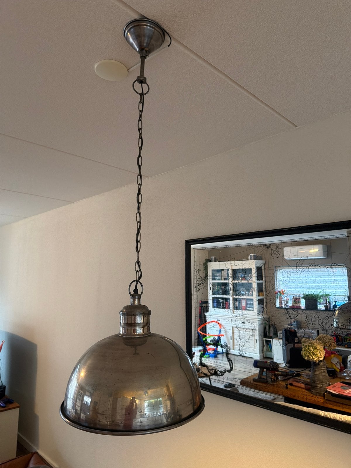 Riviera Maison Hanglamp - Ø 40 cm, Lengte aanpasbaar, Ophalen, Gebruikt, Metaal