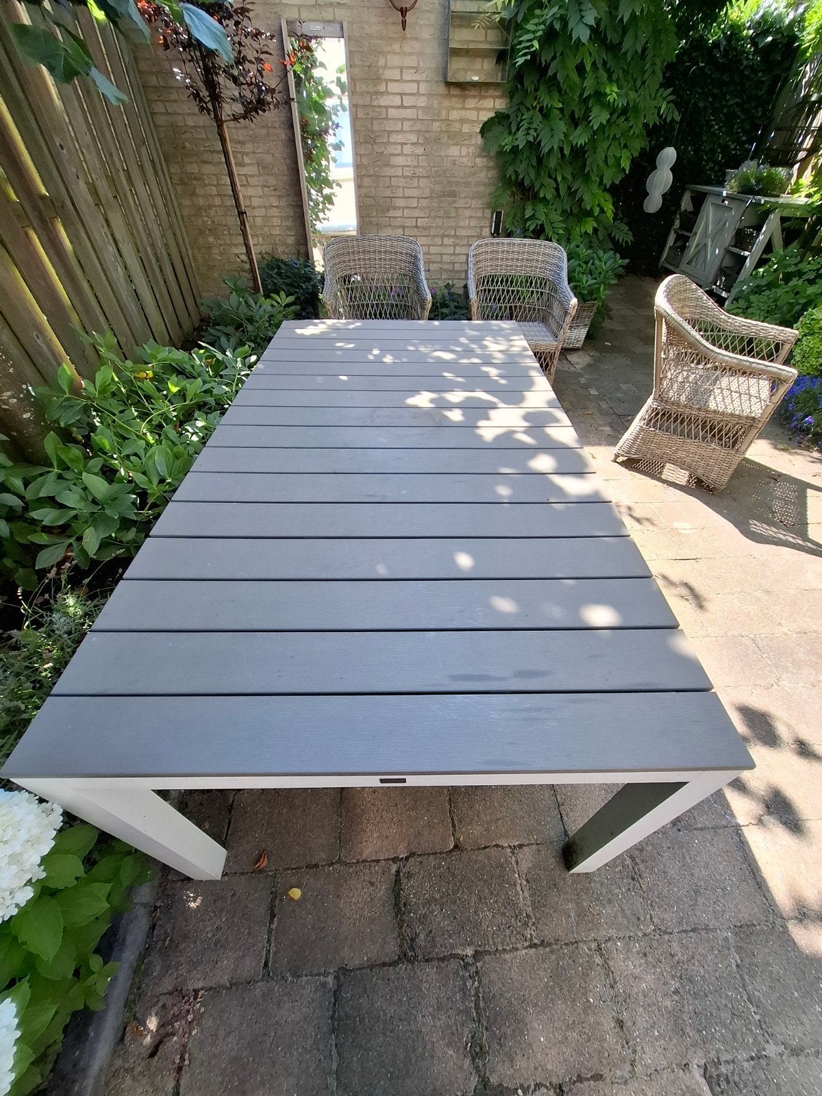 Kees Smit Tuintafel Bellagio Fidenza Polywood Grey, Ophalen, Gebruikt, Rechthoekig, Overige materialen