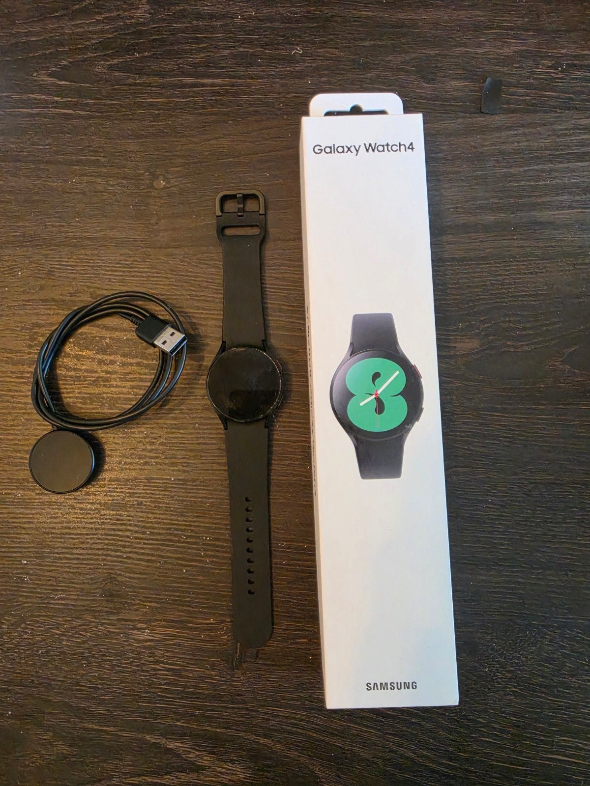 Samsung Galaxy Watch 4 Zwart - Zo goed als nieuw, Zwart, Ophalen of Verzenden, Zo goed als nieuw, GPS
