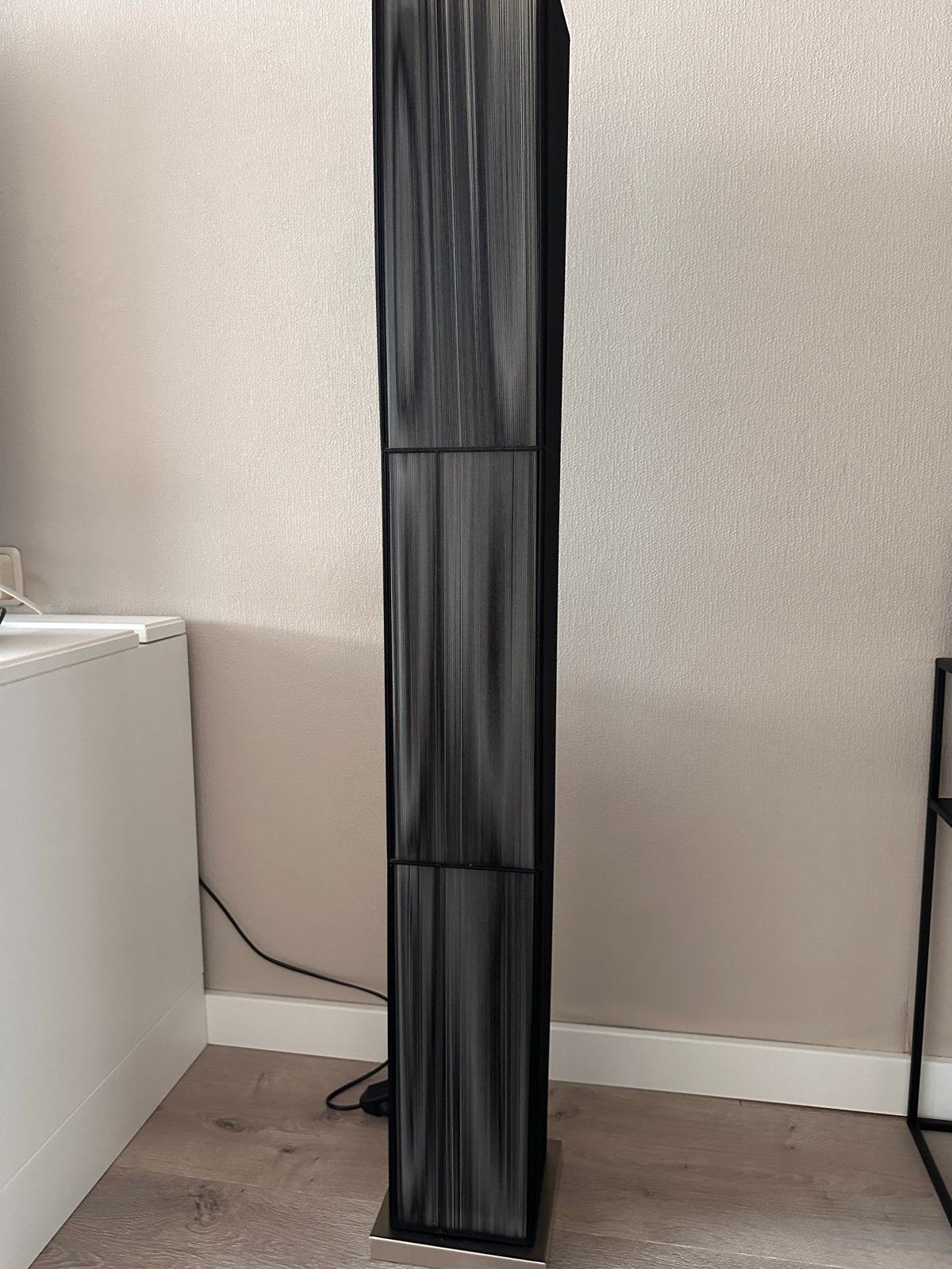 Zwarte Elisabeth vloerlamp 120 cm hoog met dimmer, Ophalen, Zo goed als nieuw, Metaal, 100 tot 150 cm