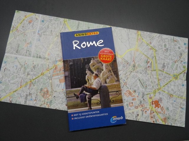 ROME ; anwb extra reisgids , met plattegrond, Europa, Ophalen of Verzenden, Zo goed als nieuw, Reisgids of -boek