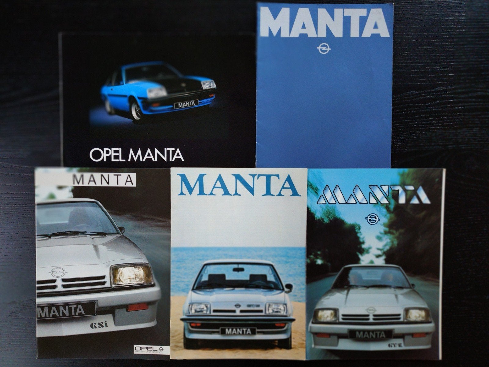 5 stuks Opel Manta brochures, Ophalen of Verzenden, Gelezen, Opel