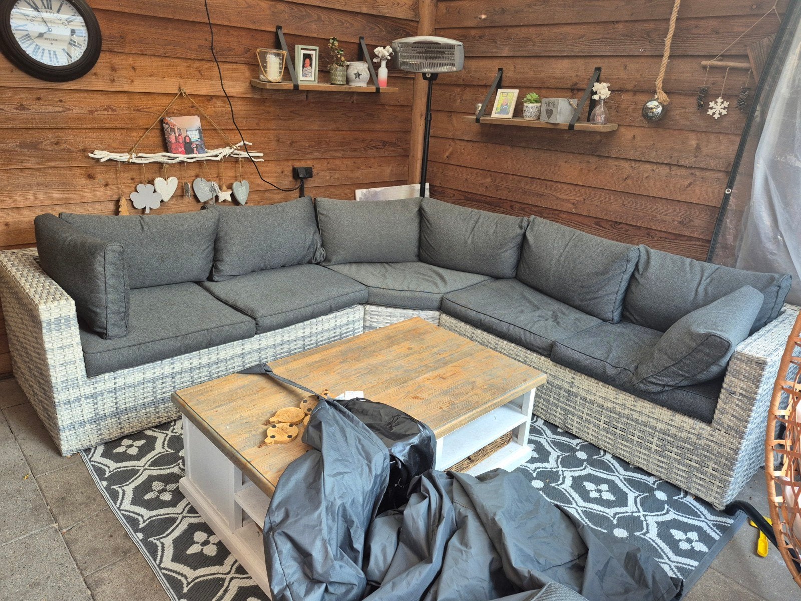 Loungebank met kussens, Tuin en Terras, Ophalen, Gebruikt, Wicker