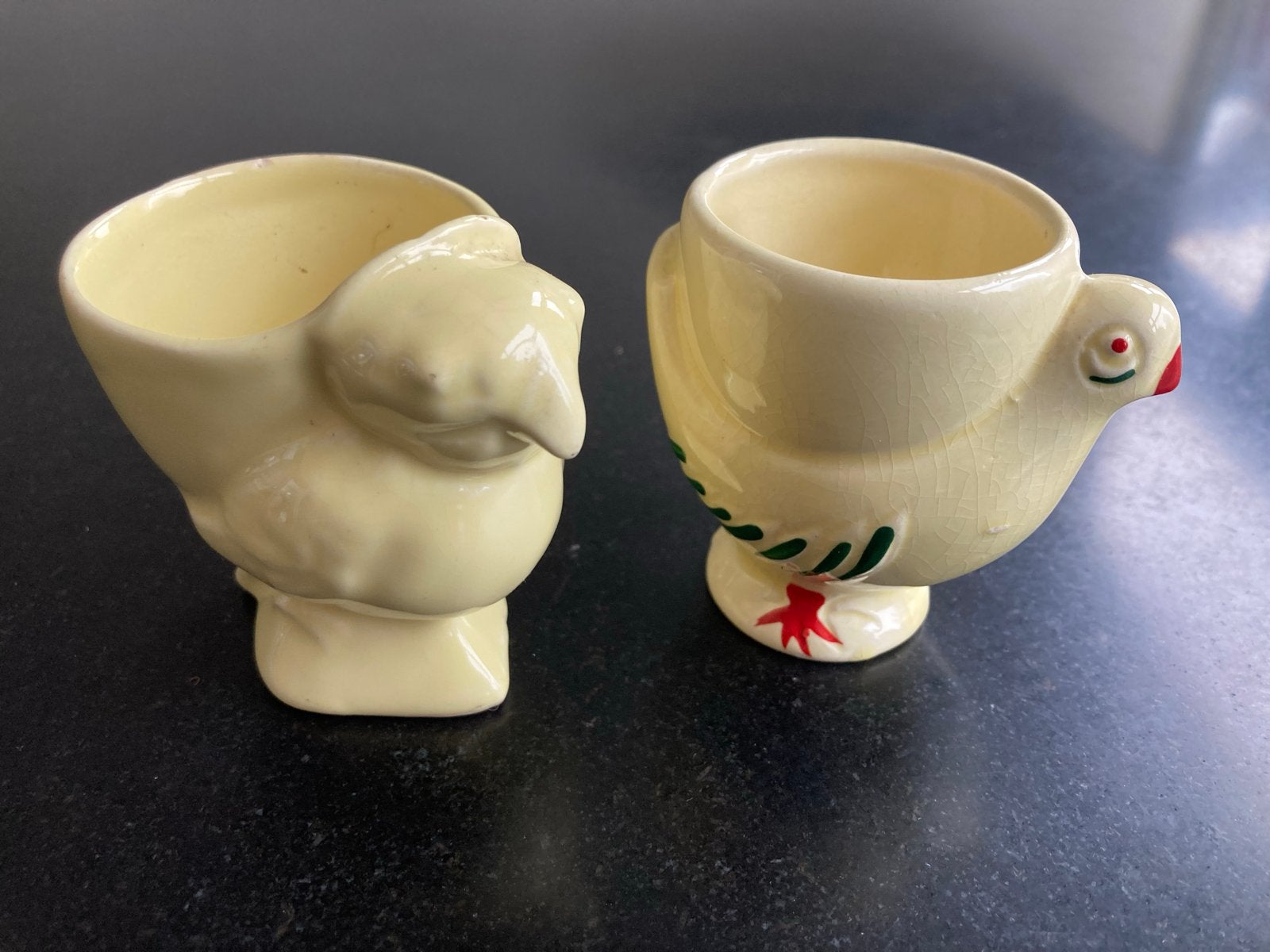 Vintage Kippen Eierdopjes - Set van 2, Ophalen of Verzenden