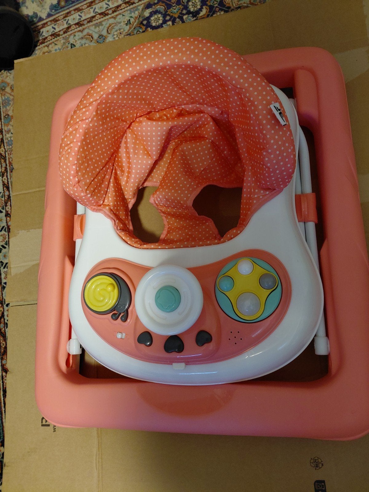 Roze Baby Loopstoel met Speelblad, Ophalen, Zo goed als nieuw