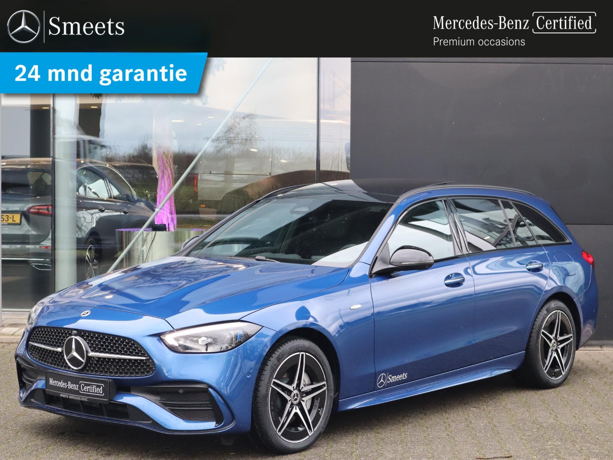 Mercedes-Benz C-klasse Estate 300 e Business Solution AMG, Auto's, Achterwielaandrijving, 1800 kg, 4 cilinders, Blauw