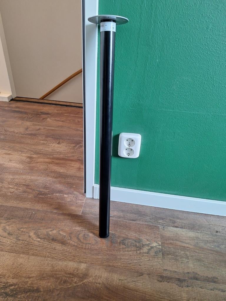 6 IKEA Adils bureaupoten zwart t.e.a.b., Gebruikt, 50 tot 100 cm, Rechthoekig, 50 tot 100 cm