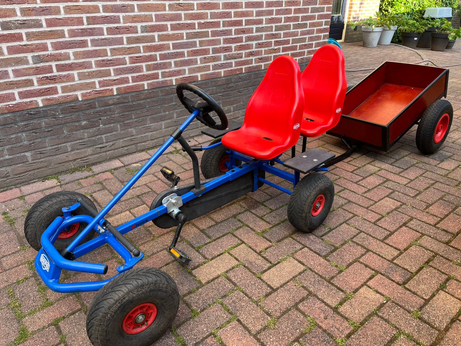 BERG Duo Skelter COMPACT met kiepaanhanger en vrijloop, Ophalen, Gebruikt, Berg