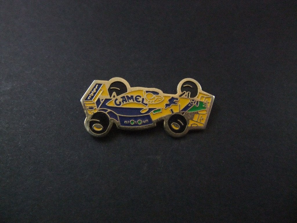 Benetton B191 Formule 1-wagen uit 1991, sponsor Camel, pin, Verzamelen, Ophalen of Verzenden, Gebruikt, Overige onderwerpen