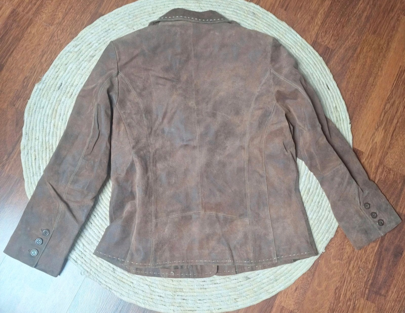 Vintage Essentials Casual Leren Jasje Maat 40, Bruin, Maat 42/44 (L), Ophalen of Verzenden, Jasje