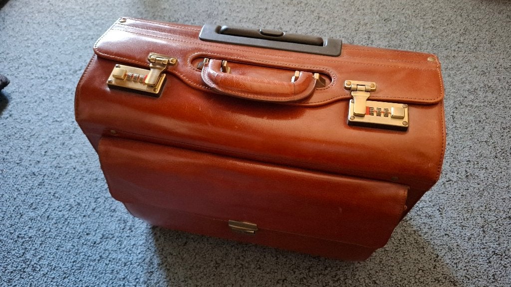 pilotentas attachékoffer aktetas cognac, 40 tot 60 cm, 30 cm of meer, Bruin, Minder dan 35 cm