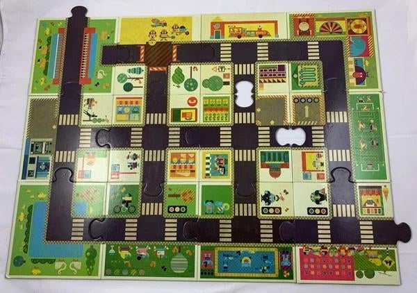 Djeco Puzzel 24 Stukjes Pop to Play Stad Wegennet Spel, Coolsingel 104, 3011 AG Rotterdam, Netherlands, 2 tot 4 jaar, Zo goed als nieuw