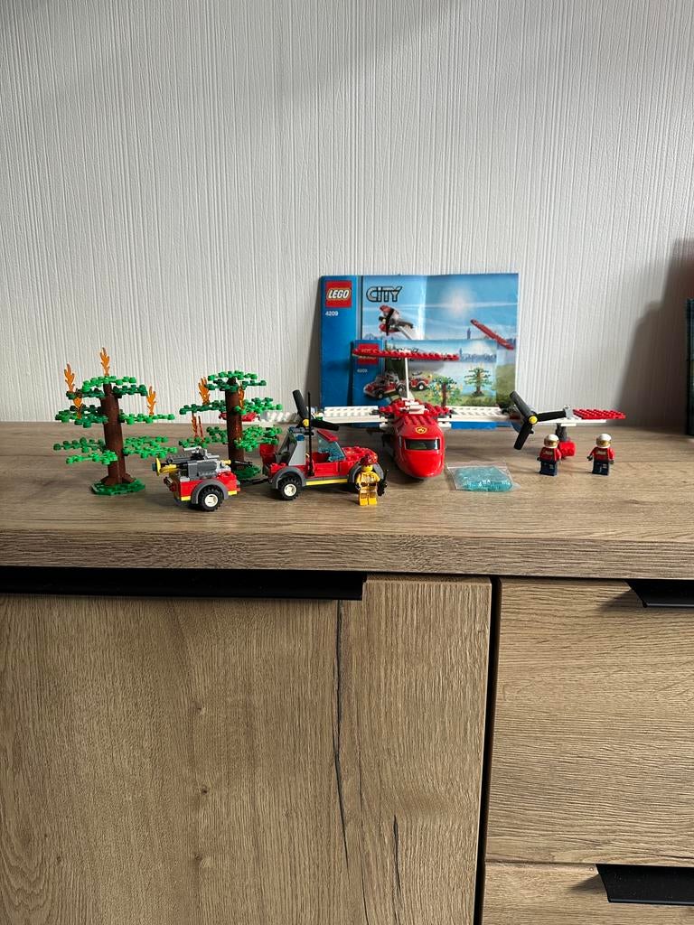 Lego City 4209, Blusvliegtuig brandweer Fire plane, Ophalen of Verzenden, Gebruikt