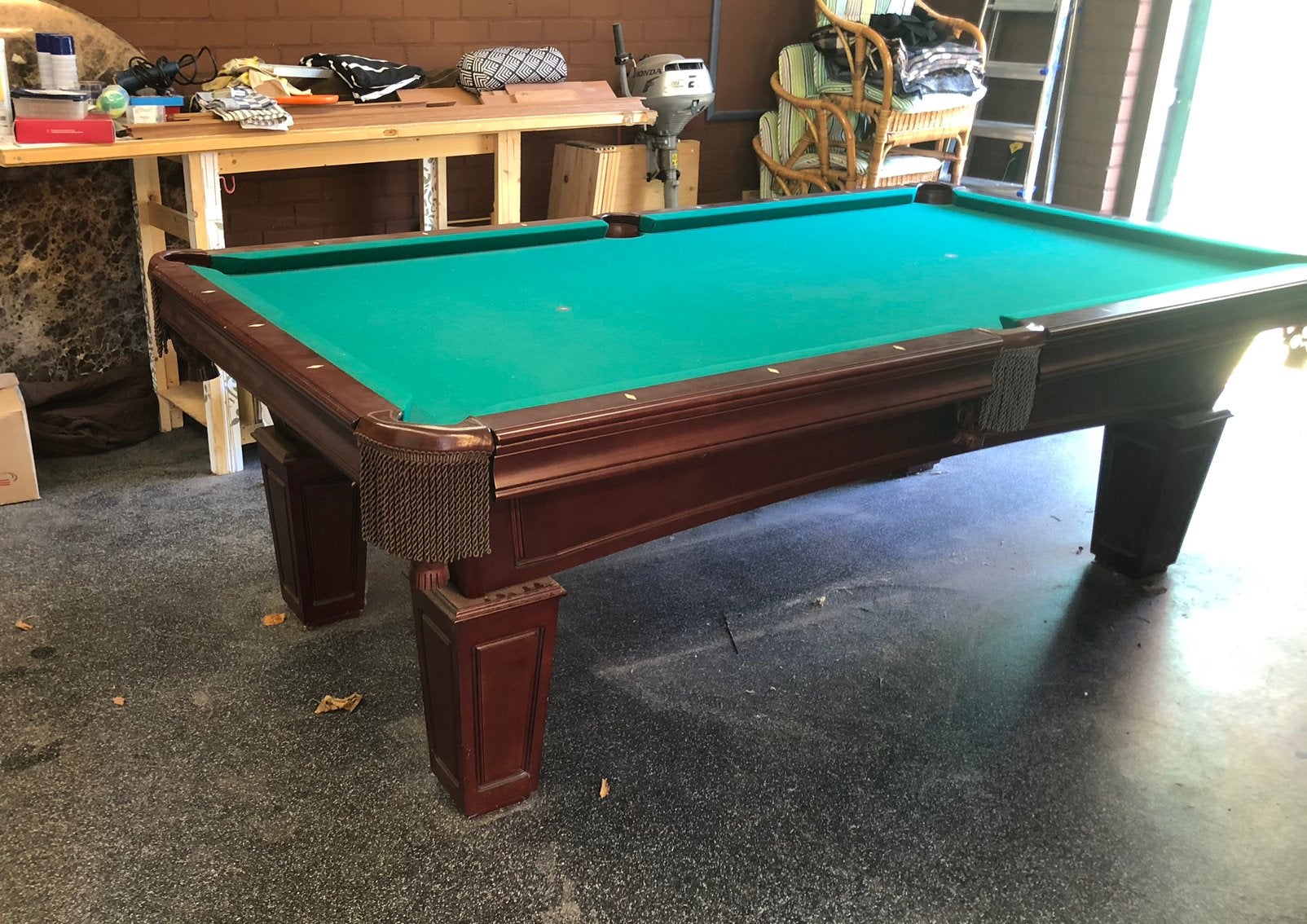 Pooltafel 8 voet Brunswick, Sport en Fitness, Biljarten en Poolen, Ophalen, Zo goed als nieuw, Pooltafel