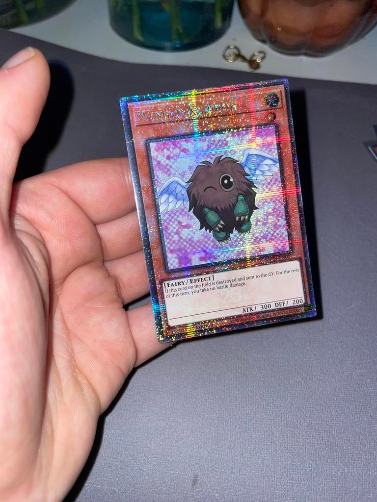 Yu-Gi-Oh! Winged Kuriboh 1st edition - QS Secret Rare - mint, Ophalen of Verzenden, Nieuw, Losse kaart, Foil