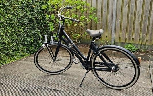Cortina Crush Damesfiets Matzwart 50cm 28inch, Fietsen en Brommers, Fietsen | Dames | Damesfietsen, Terugtraprem, Gebruikt, Versnellingen