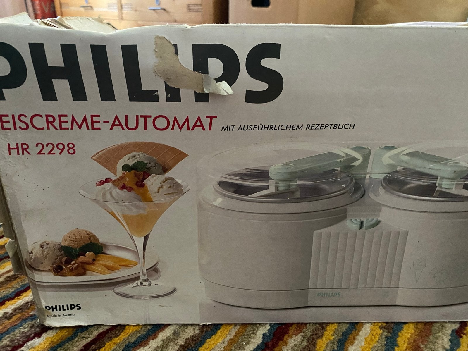 Philips HR 2298 IJsmachine - Sorbetière, Ophalen, Gebruikt