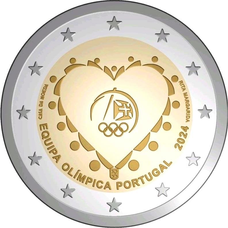 2 euro Portugal 2024 - Olympisch Team (UNC), Postzegels en Munten, Munten | Europa | Euromunten, Ophalen of Verzenden, Portugal