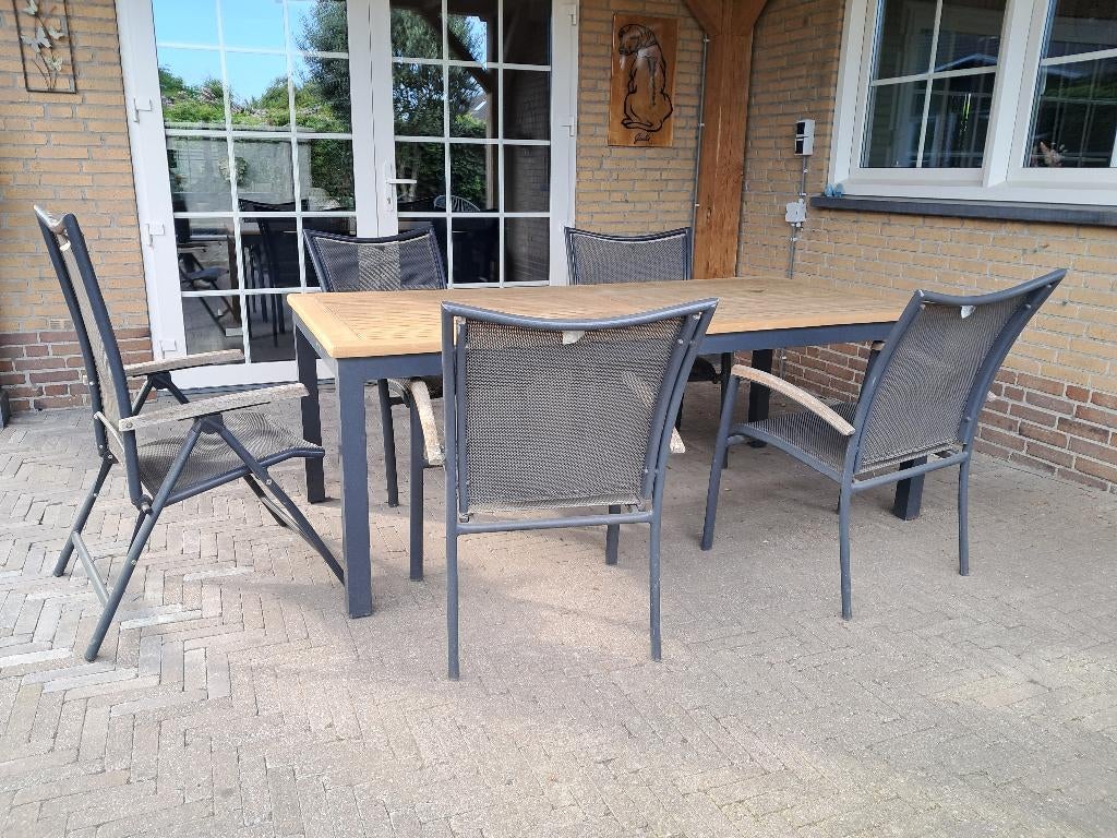 Tuinset, Ophalen, 5 zitplaatsen, Gebruikt, Teakhout