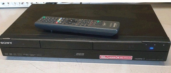 Sony dvd recorder speler rdr-at105 + afstandsbediening hdmi, Gebruikt, Met harddisk, Dvd-recorder, Ophalen of Verzenden