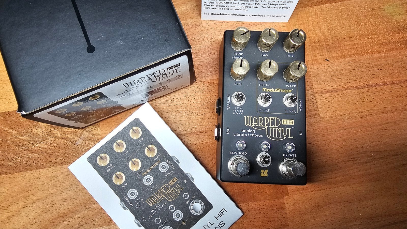 Chase Bliss Audio Warped Vinyl HiFi Vibrato/Chorus Pedaal, Muziek en Instrumenten, Verzenden, Zo goed als nieuw, Chorus