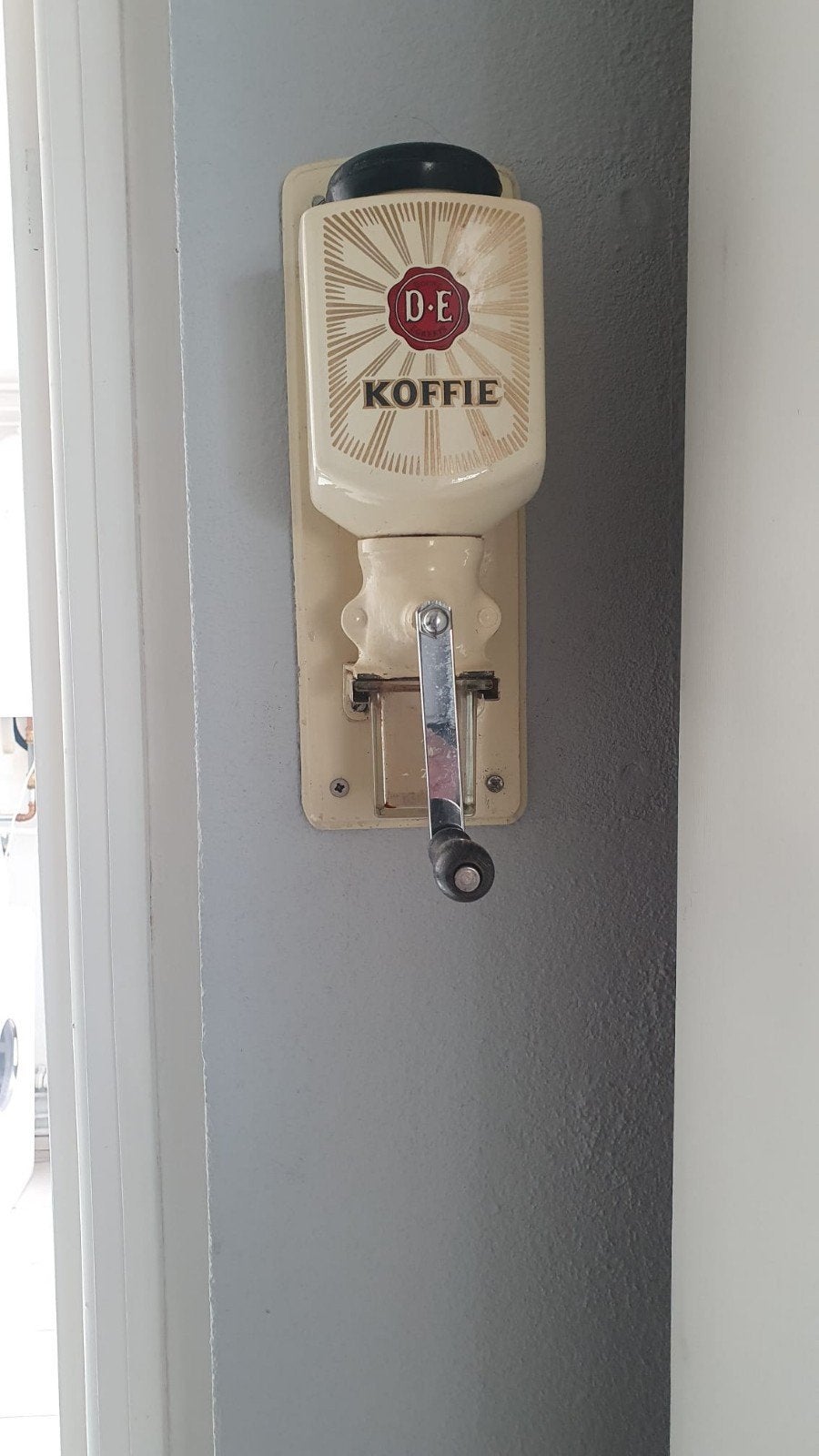 Vintage Douwe Egberts wandkoffiemolen, Ophalen of Verzenden