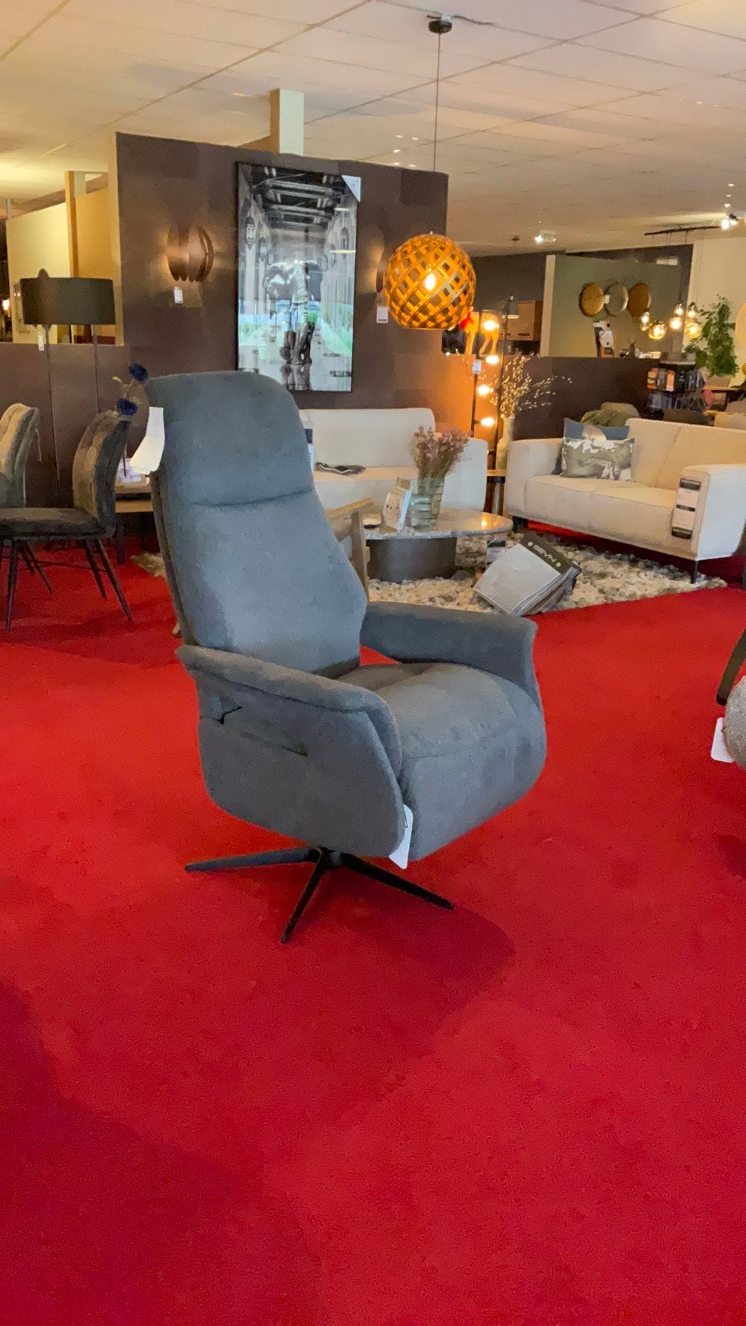 Relaxfauteuil manueel 20% korting in stof KUBUS WONEN, Ophalen, Overige kleuren, Nieuw, Eén