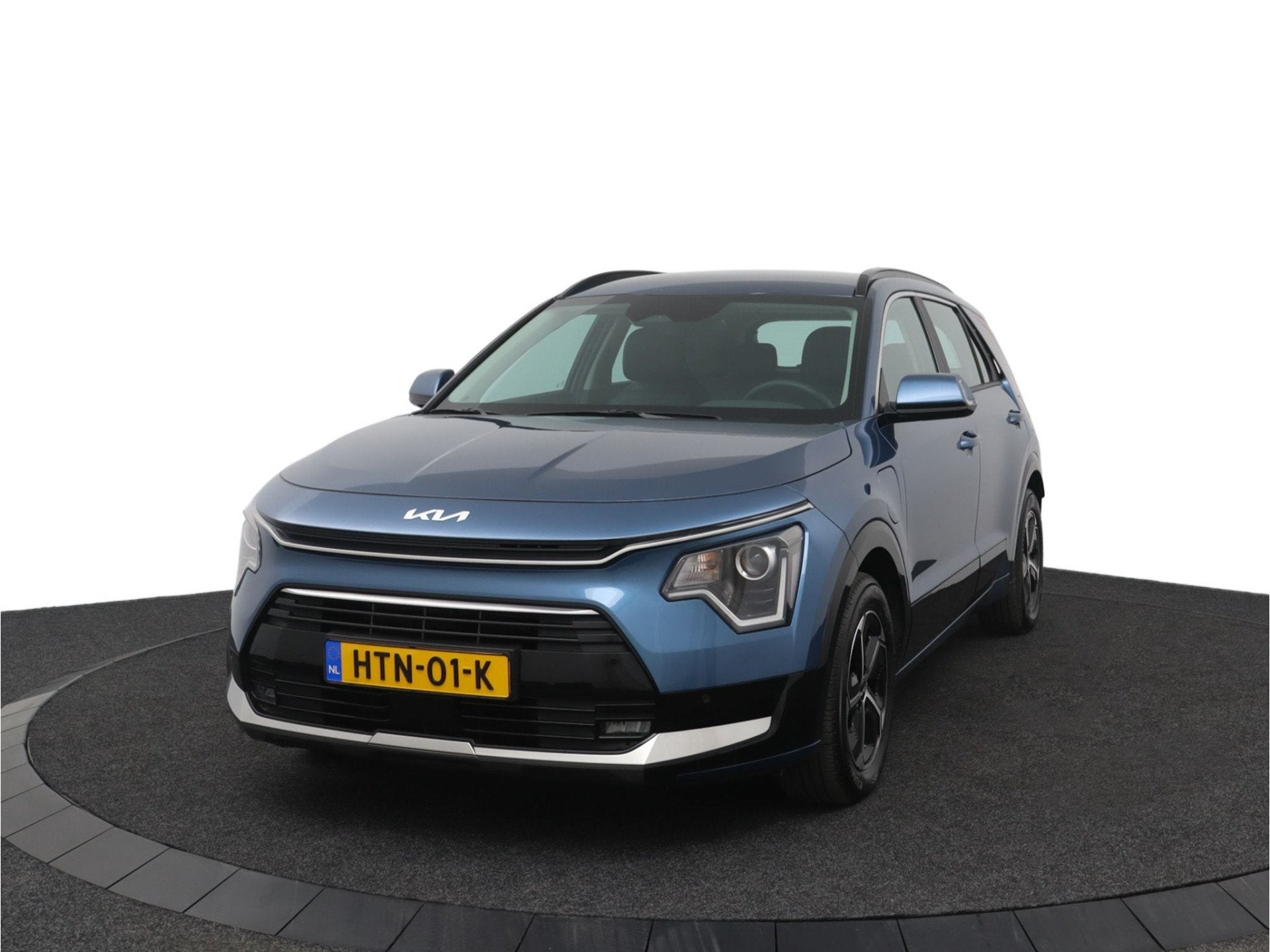 Kia Niro 1.6 GDi PHEV DynamicLine - Navigatie - Cruise Contr, Auto's, Gebruikt, Met garantie (alle), Blauw, Leder en Stof