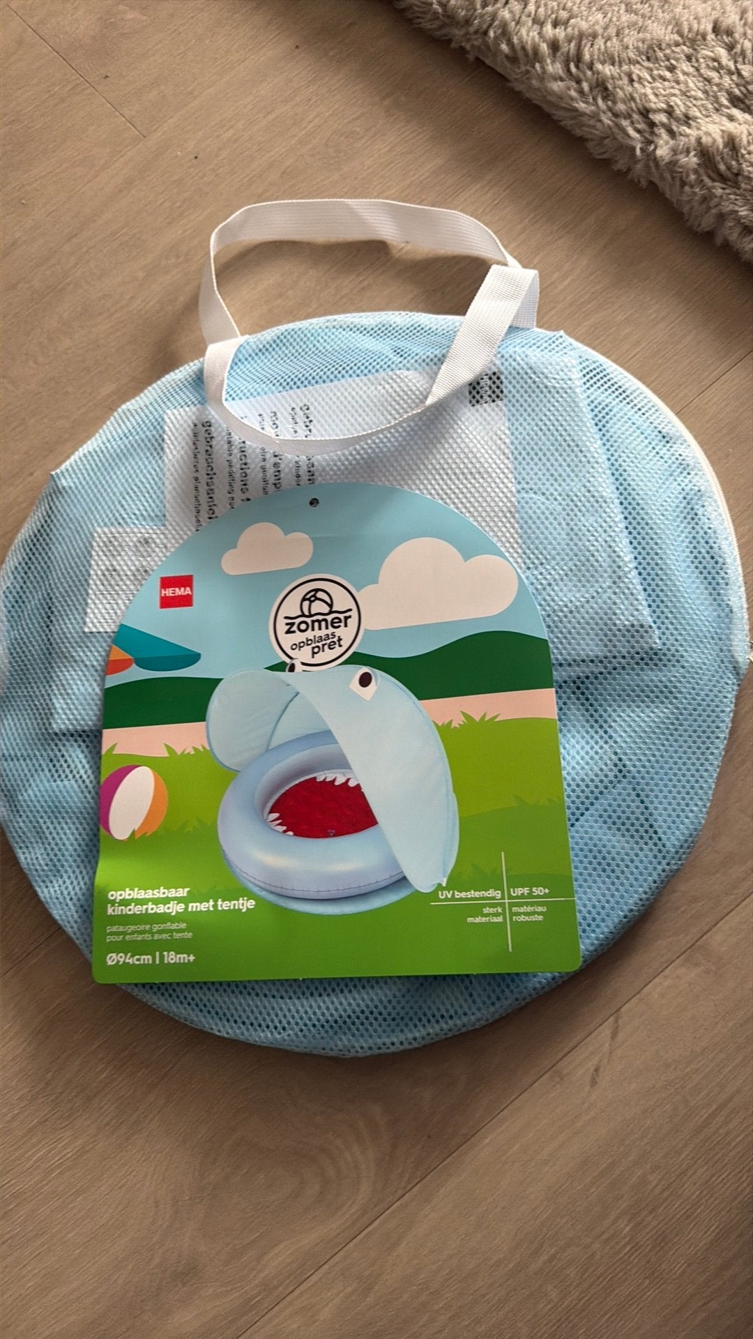 Opblaasbaar kinderbadje met tentje, Ophalen of Verzenden, Nieuw