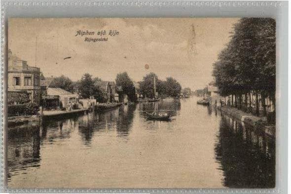 Ansichtkaart Alphen a/d Rijn, Rijngezicht (1924)