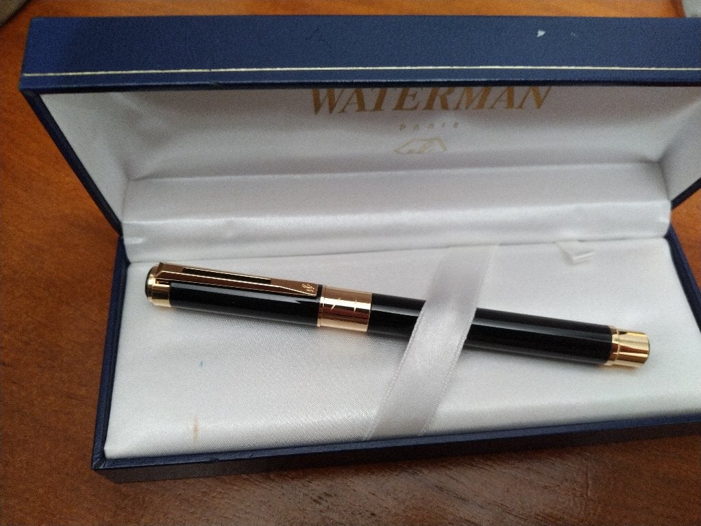 Prachtige Waterman vulpen met NIEUWE 18 Kt gouden F punt, Verzamelen, Ophalen, Met doosje, Zo goed als nieuw, Vulpen