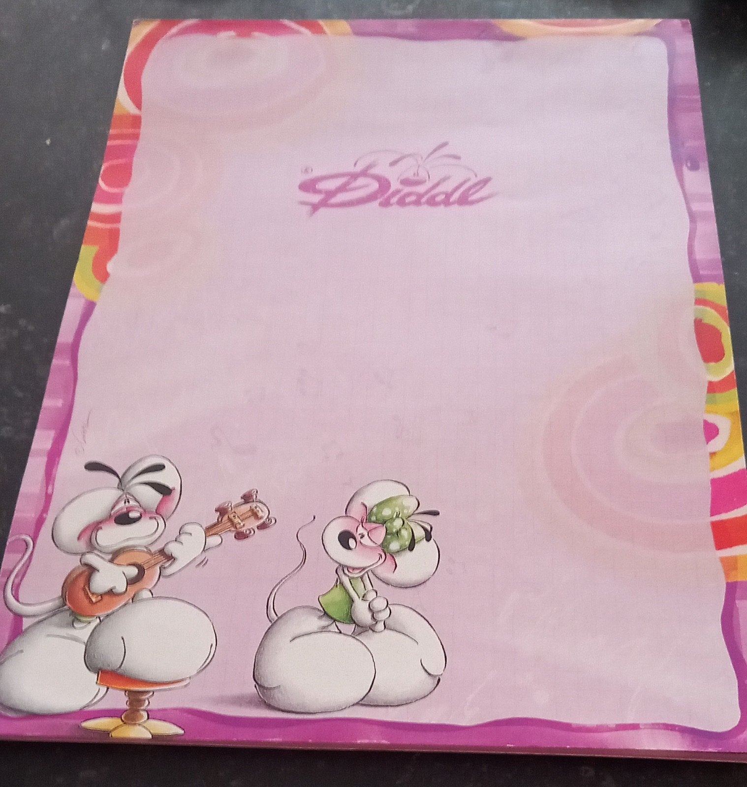 Diddl A4 blaadje te koop of te ruil, Verzamelen, Ophalen of Verzenden, Diddl, Zo goed als nieuw, Papier, Kaart of Schrift