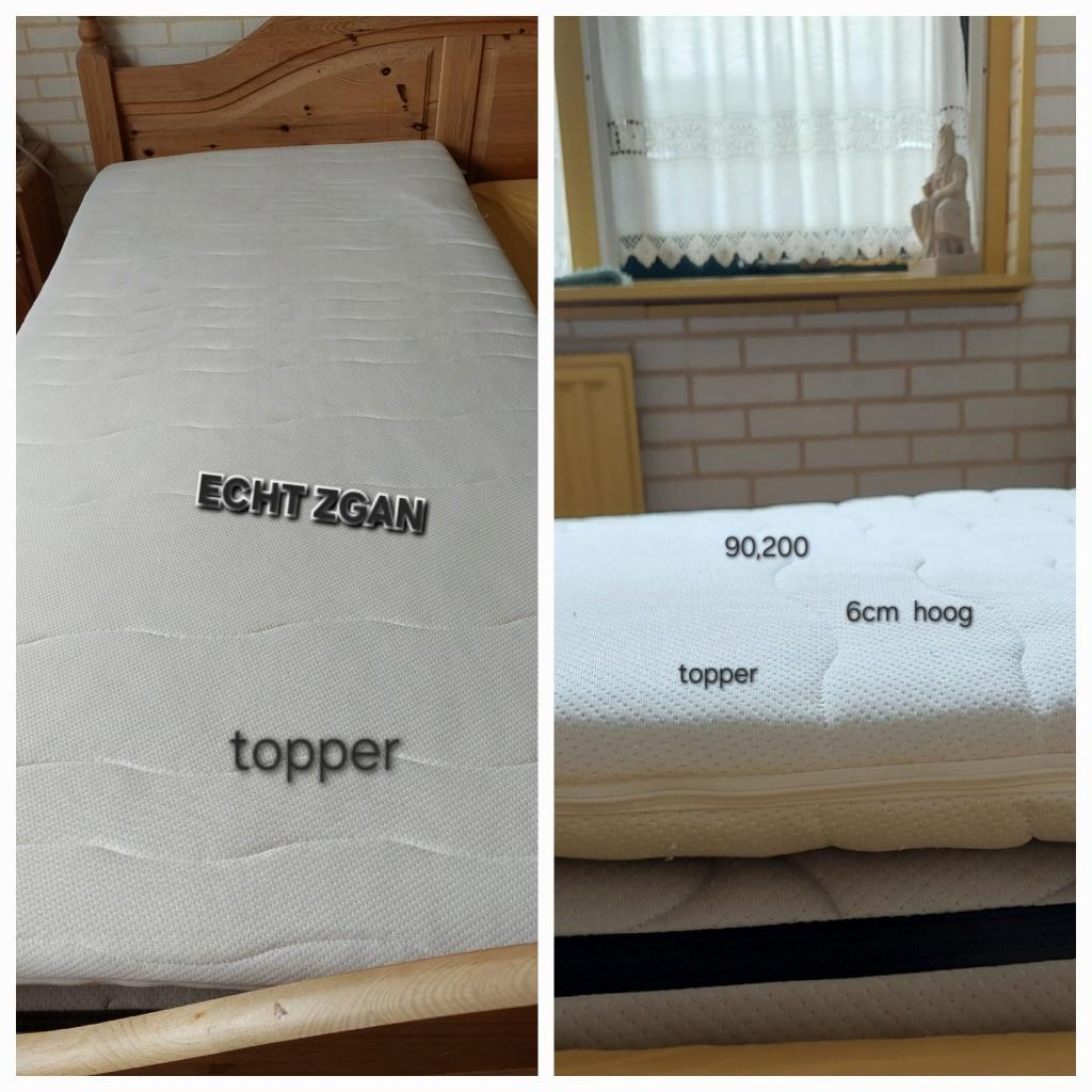 Topper, Huis en Inrichting, Slaapkamer | Matrassen en Bedbodems, Ophalen, Zo goed als nieuw, Eenpersoons, 90 cm