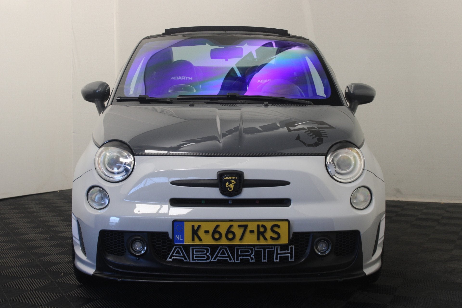 Fiat 500C 1.4-16V Abarth (bj 2011, automaat), Auto's, Euro 5, 15 km/l, Zwart, 4 cilinders