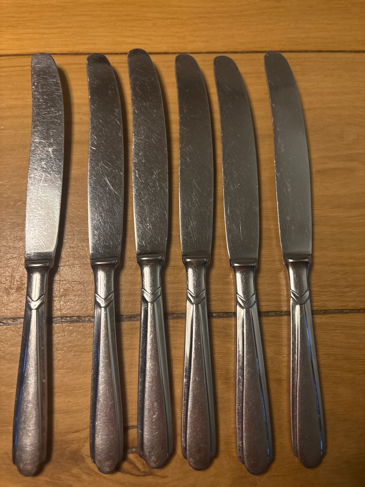 Set van 6 Gero RVS messen - Bestek, Antiek en Kunst, Antiek | Bestek, Ophalen of Verzenden