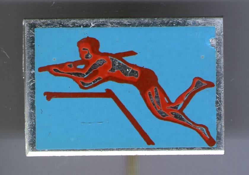 Polsstok hoog springer aluminium speldje ( Y_121 ), Verzenden, Zo goed als nieuw, Sport, Speldje of Pin
