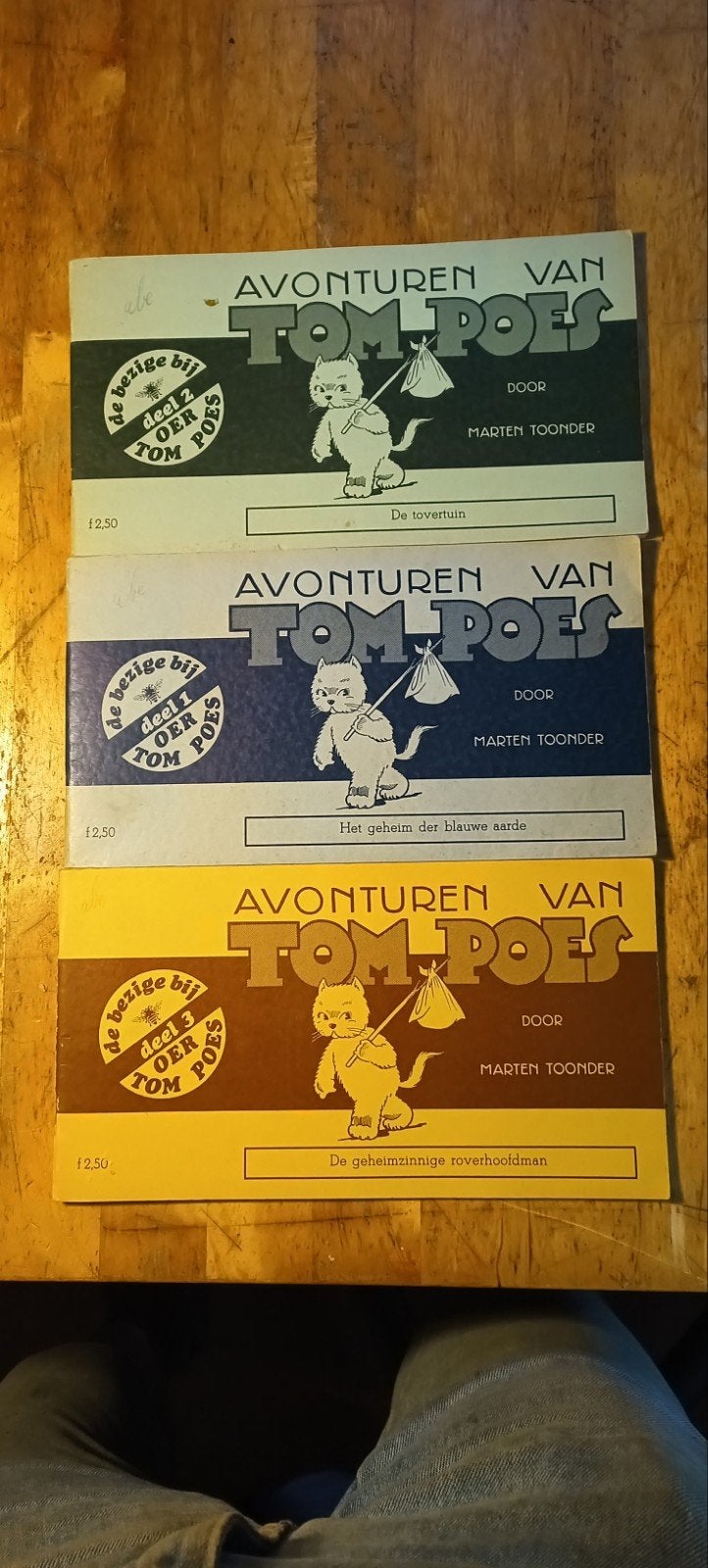 Avonturen van Tom Poes - 3 stripboeken van Marten Toonder, Boeken, Stripboeken, Gelezen, Meerdere stripboeken, Ophalen of Verzenden