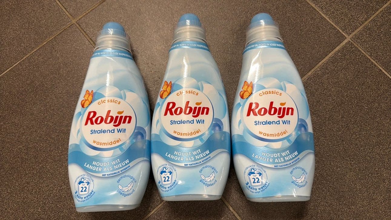 3x robijn stralend wit wasmiddel 22 wasbeurten, Huis en Inrichting, Ophalen of Verzenden