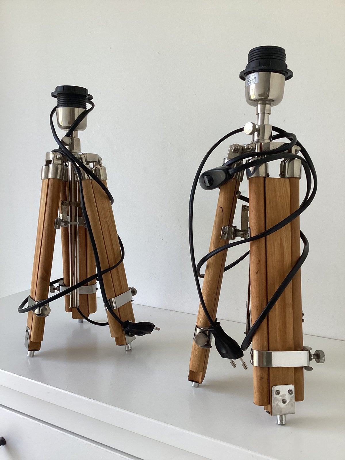 Twee tafellampen aangeboden., Huis en Inrichting, Ophalen, Gebruikt, Hout