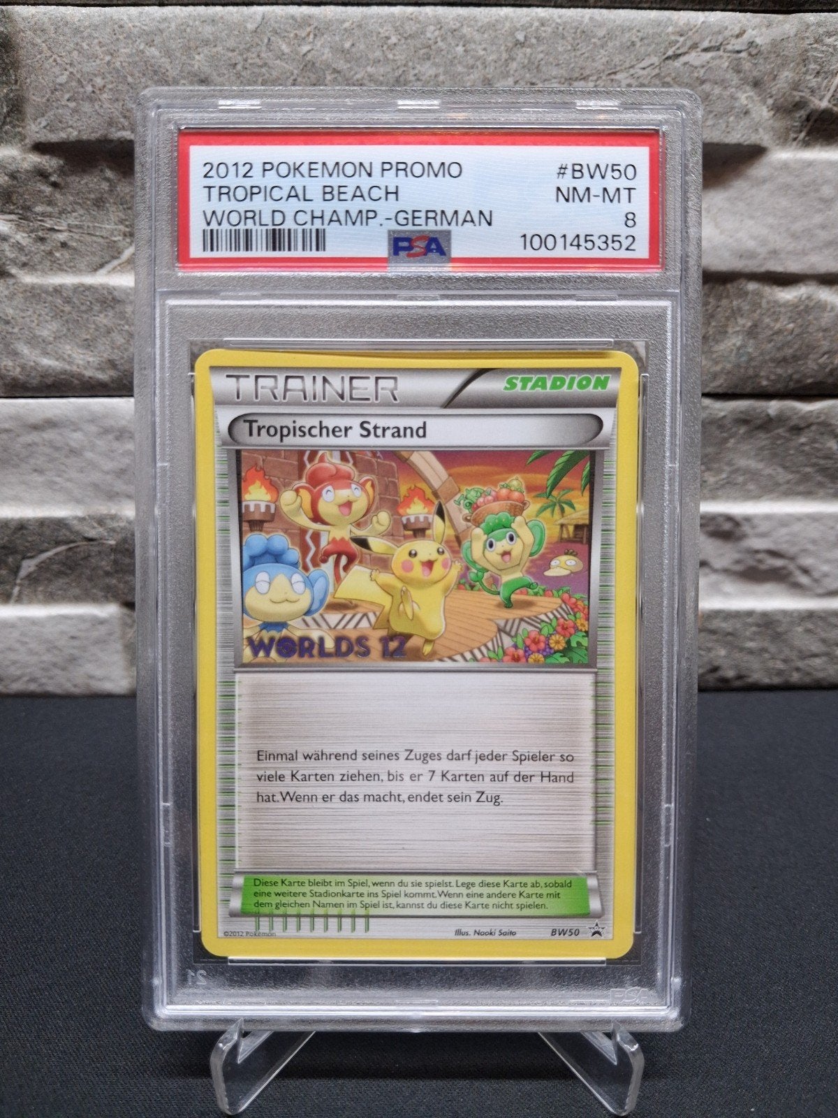 2012 Pokémon Promo Tropical Beach PSA 8 NM-MT BW50, Ophalen of Verzenden