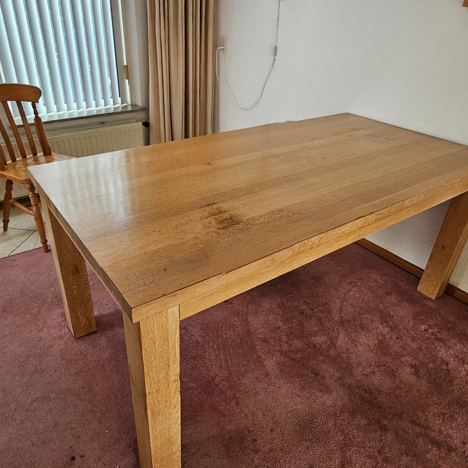 Eetkamertafel 160x80/90 cm - Robuust en Ruim, Ophalen, Gebruikt, 50 tot 100 cm, 150 tot 200 cm