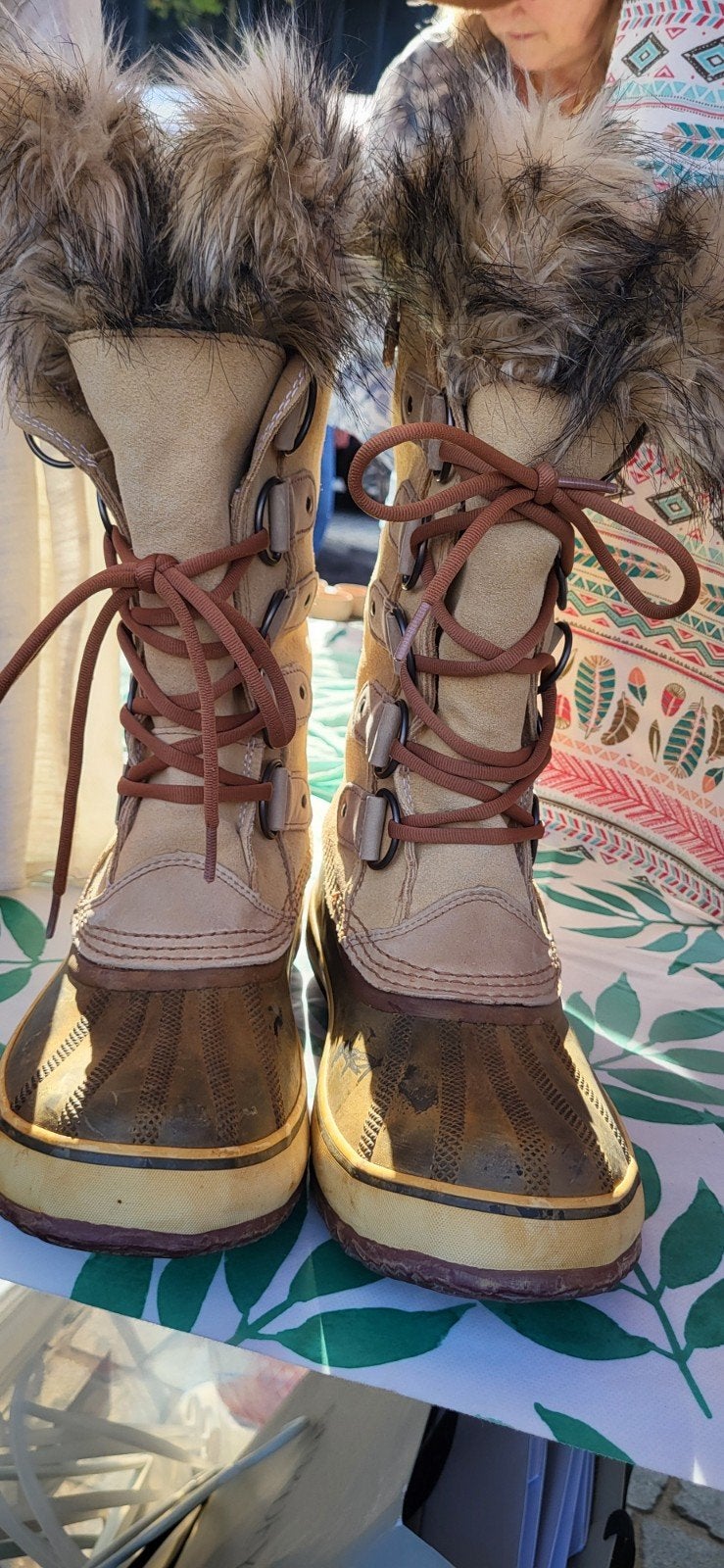 Sorel Winterlaarzen met Bont - Maat 41, Kleding | Dames, Ophalen, Beige, Snowboots, Sorel