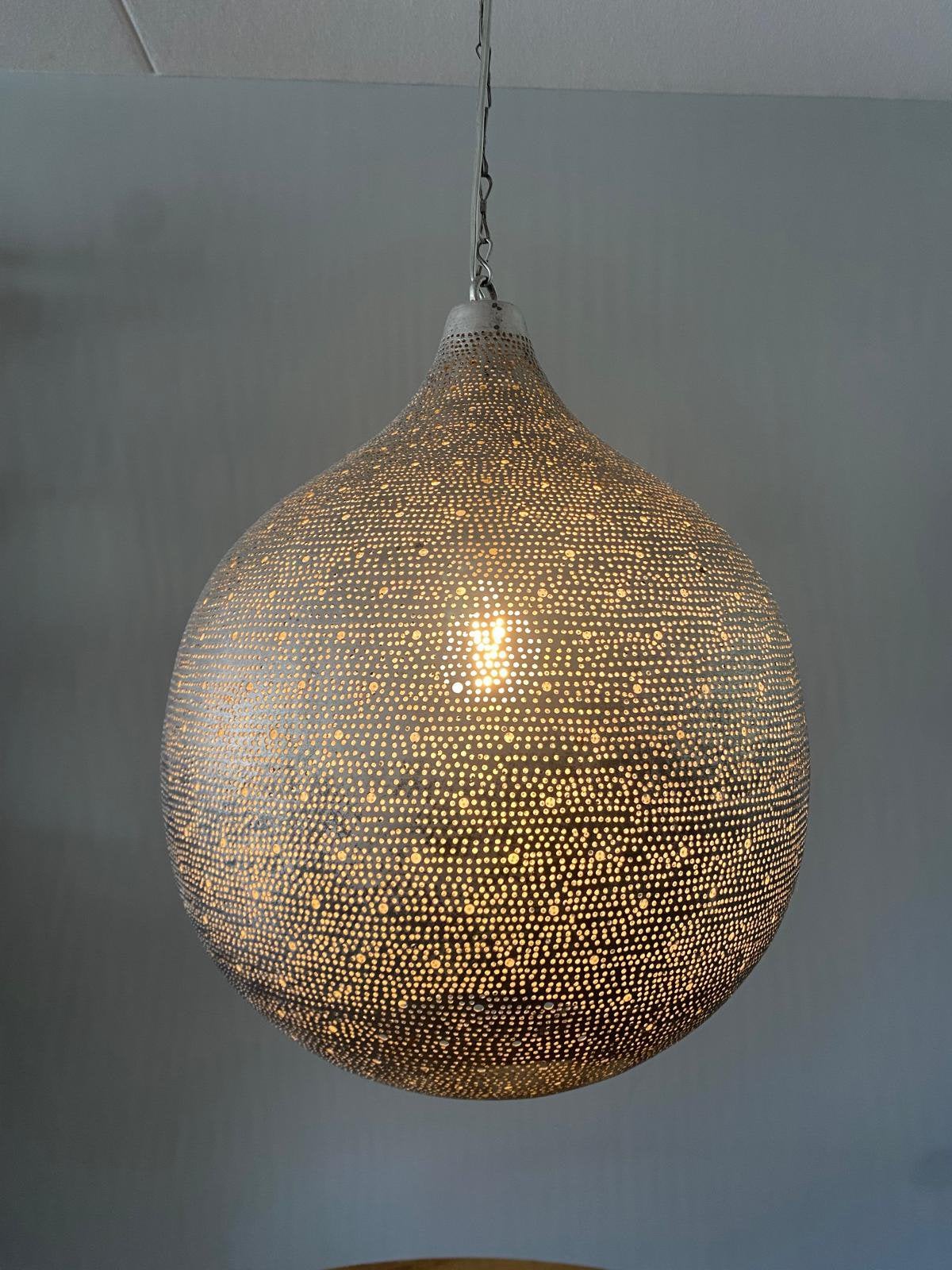 Filigrain hanglamp, Oosters, Marokkaans, Egyptisch, Gebruikt, Metaal, E27 (groot)